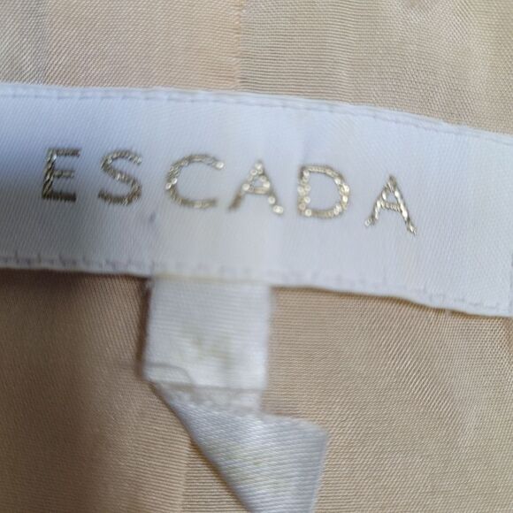 Vintage ESCADA Tan  wool/linen blend Size EU 34/ Small - Picture 14 of 16